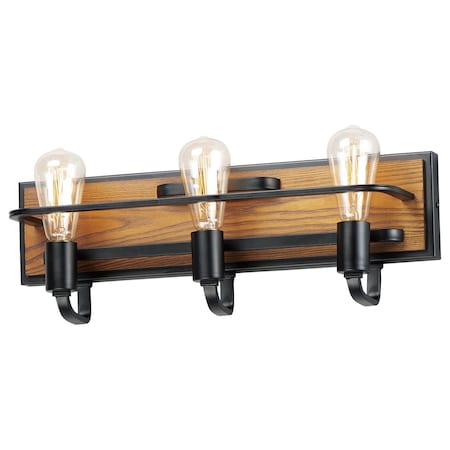 Maxim Black Forest 3-Light Bath Vanity 10303BKASB